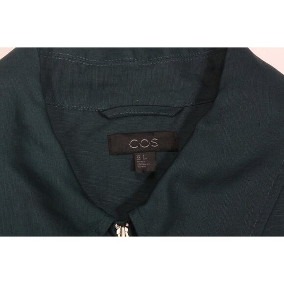 COS Mens Lightweight Zip Jacket Collared Deep Sea Blue size S - 329 - Picture 3 of 4